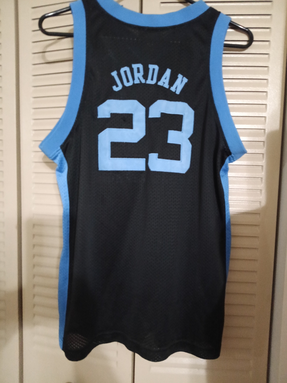 Jordan #23 Basketball Jersey in Black & Light Blue